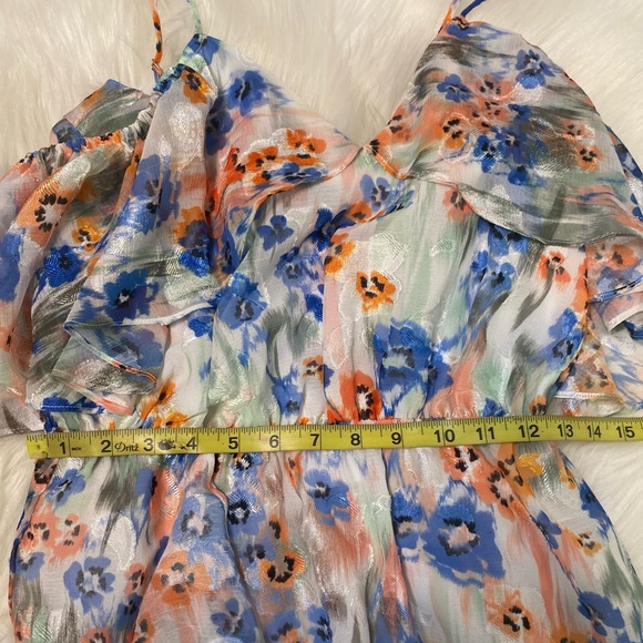 #301 Tanya Taylor Lorena Floral Ruffle Maxi Dress size 6 NWT - Picture 10 of 12